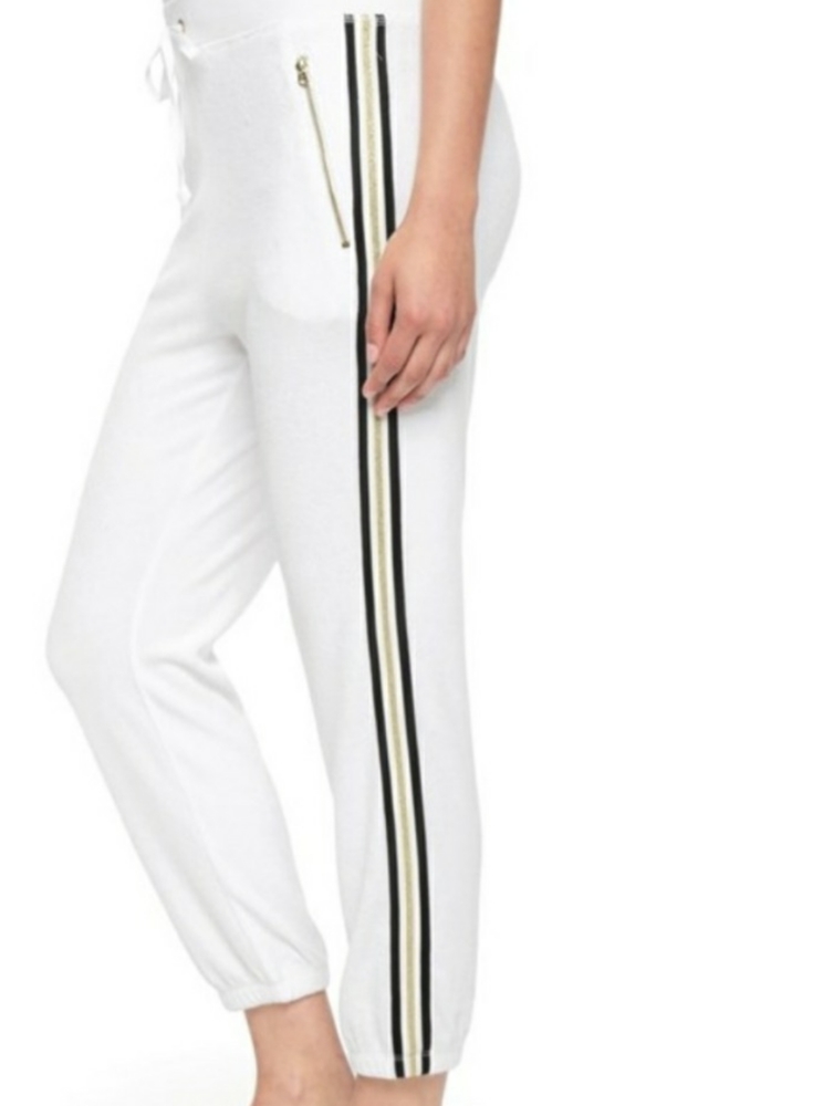 Juicy Couture Velour Zuma Pants White Size Medium